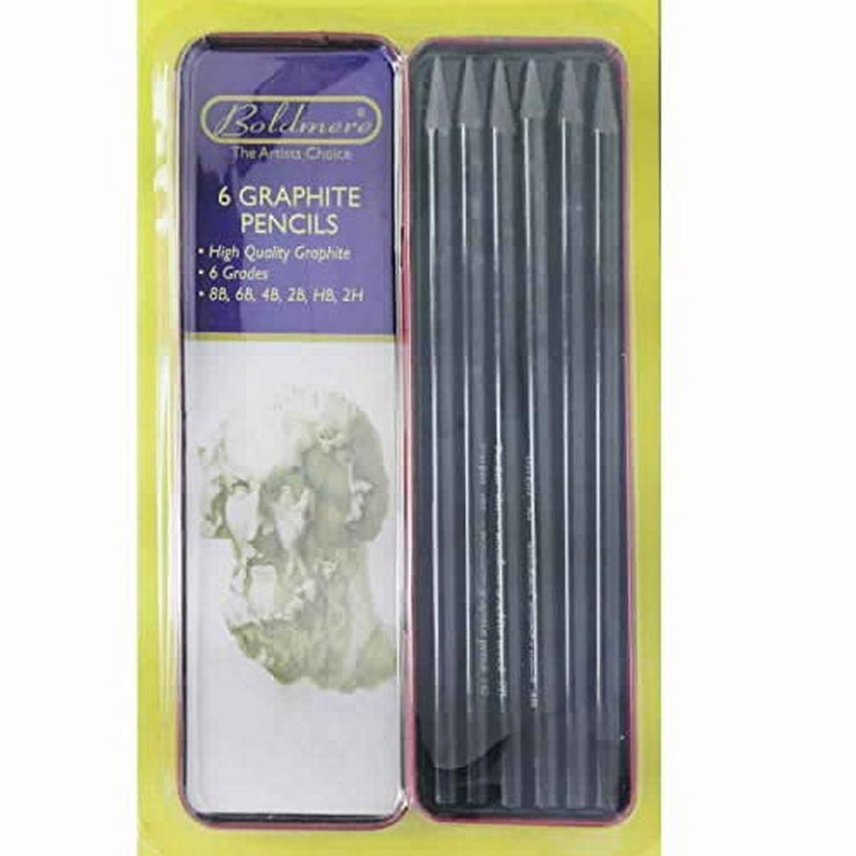 Boldmere Woodless Graphite Pencil Set of 6pcs (8B, 6B, 4B, 2B, HB, 2H