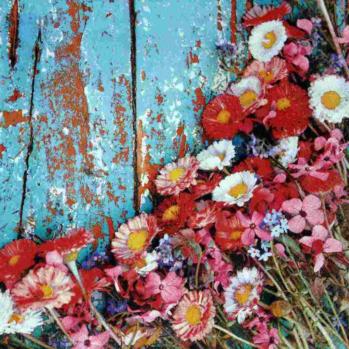 Tissue Paper Decoupage 33 x 33 cm Shabby Chic Daisies (Pack of 20)