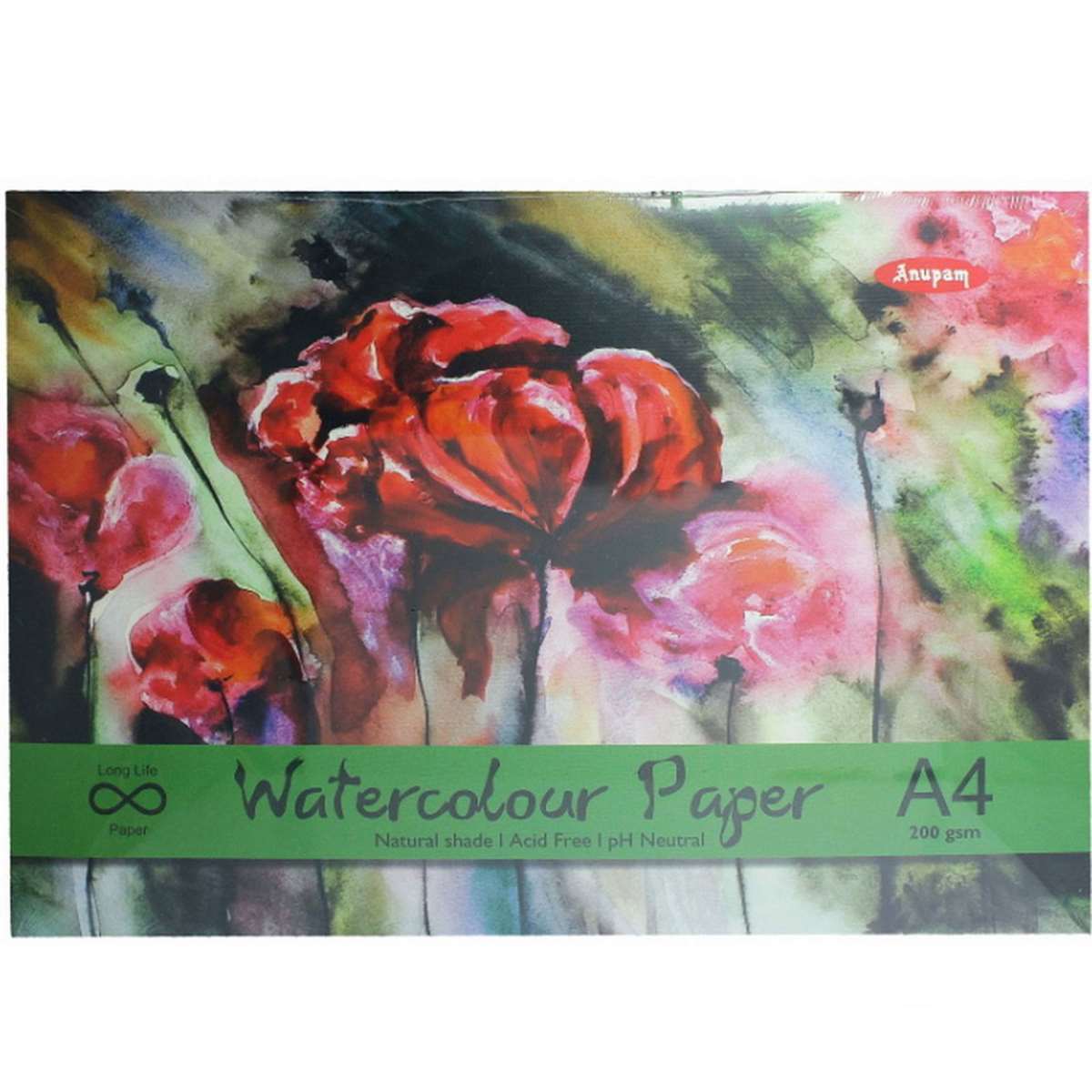 Anupam A4 Watercolor Sketchbook (200 GSM) (20 Sheets)