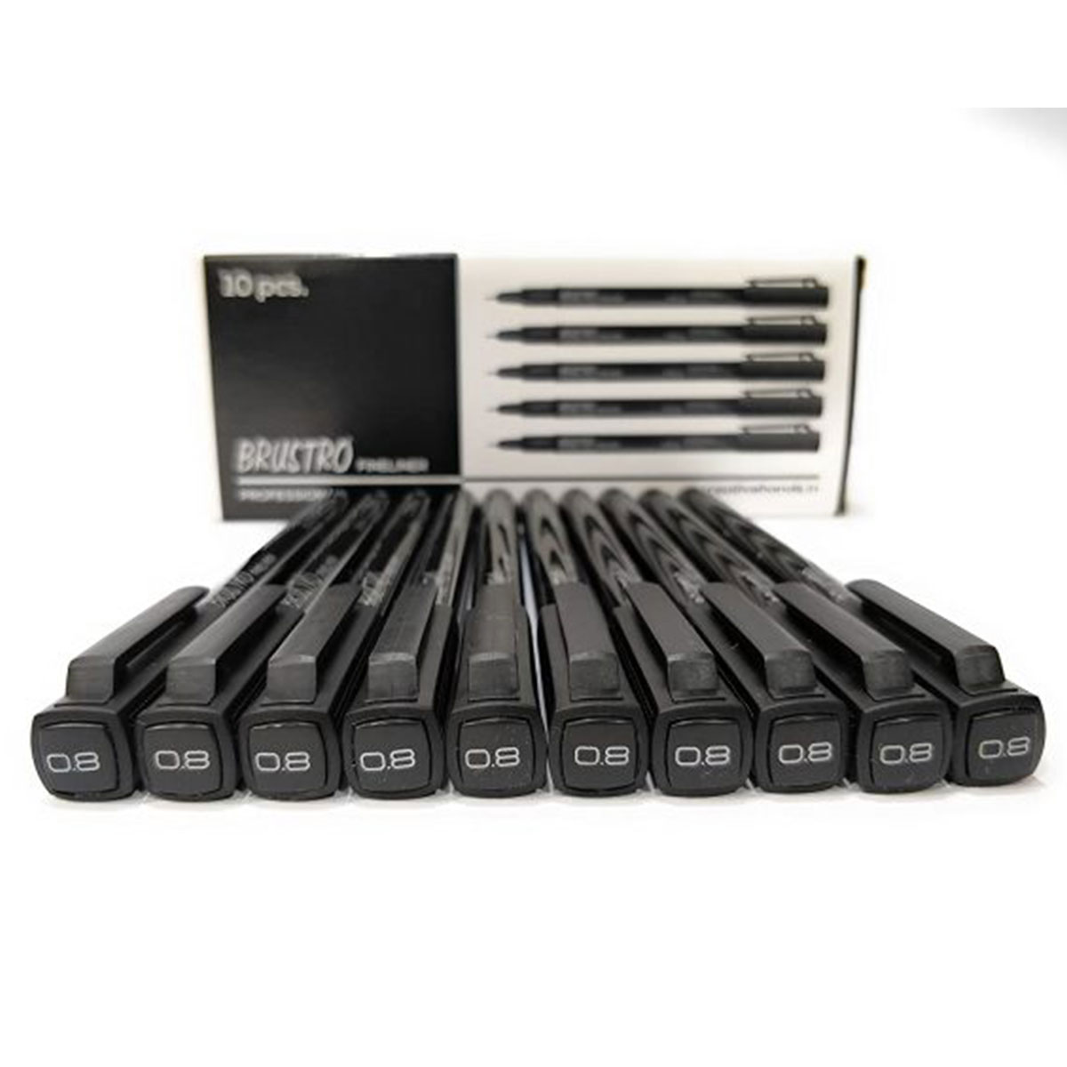 Brustro Professional Pigment Based Fineliner Pen Tip Size 0.8mm