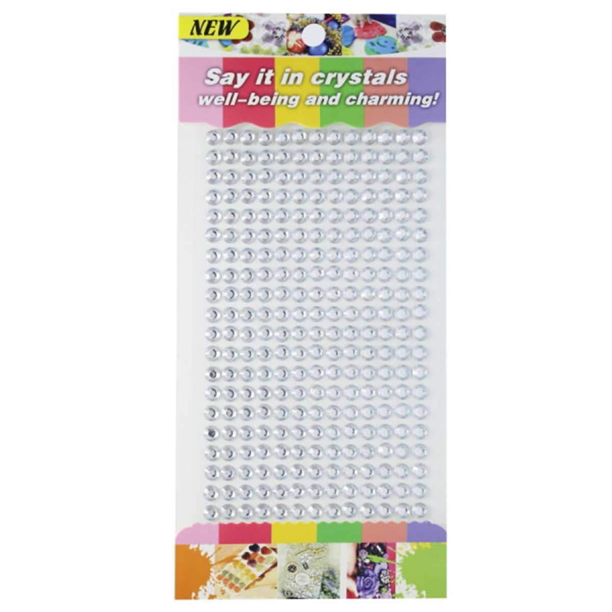 Crystal Rhinestone Stickers for Scrapbooking Embellishments Kids Craft (Size 6 mm) (Sheet