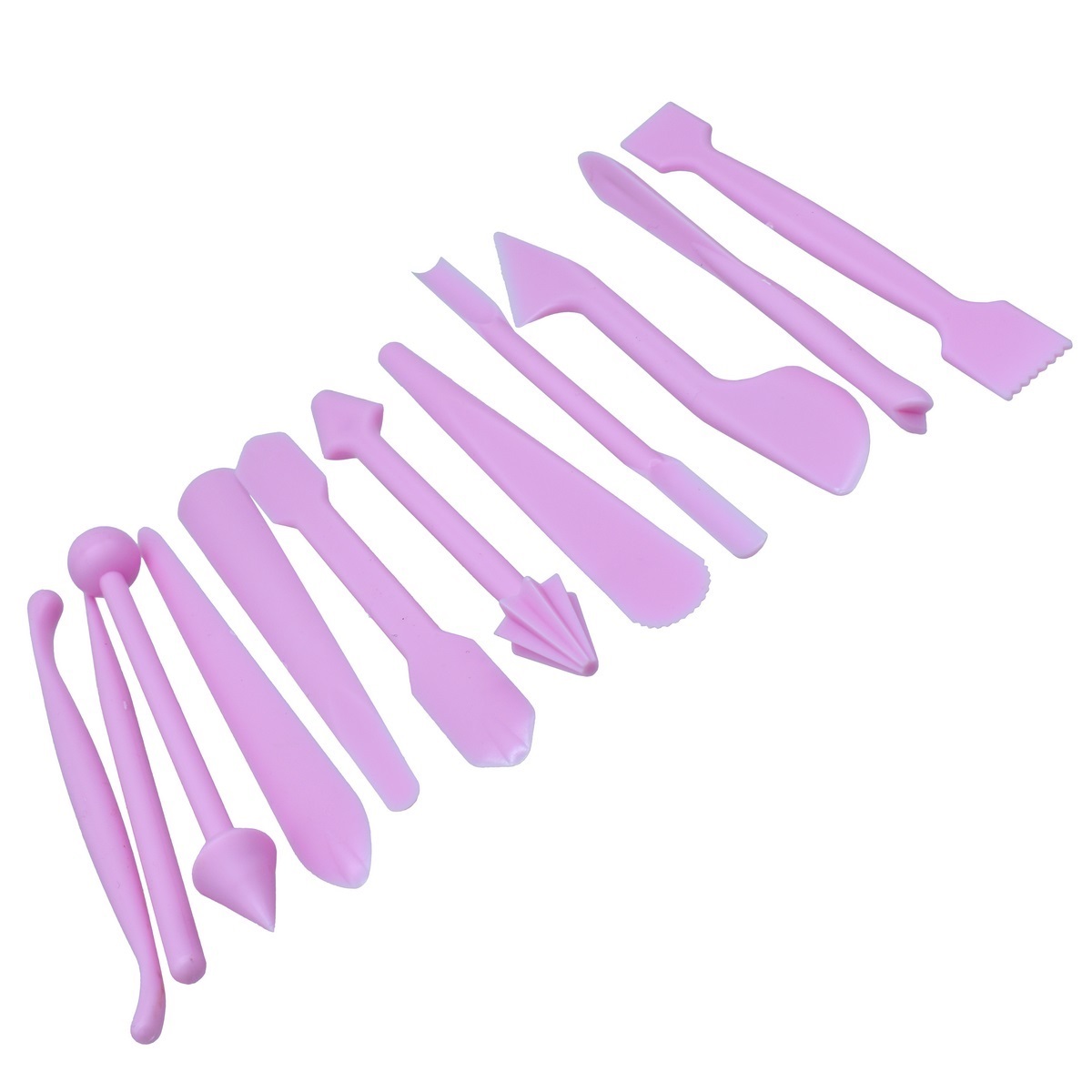 JustKraft Clay Modelling Tools Pack of 12 for Shaping and Sculpting