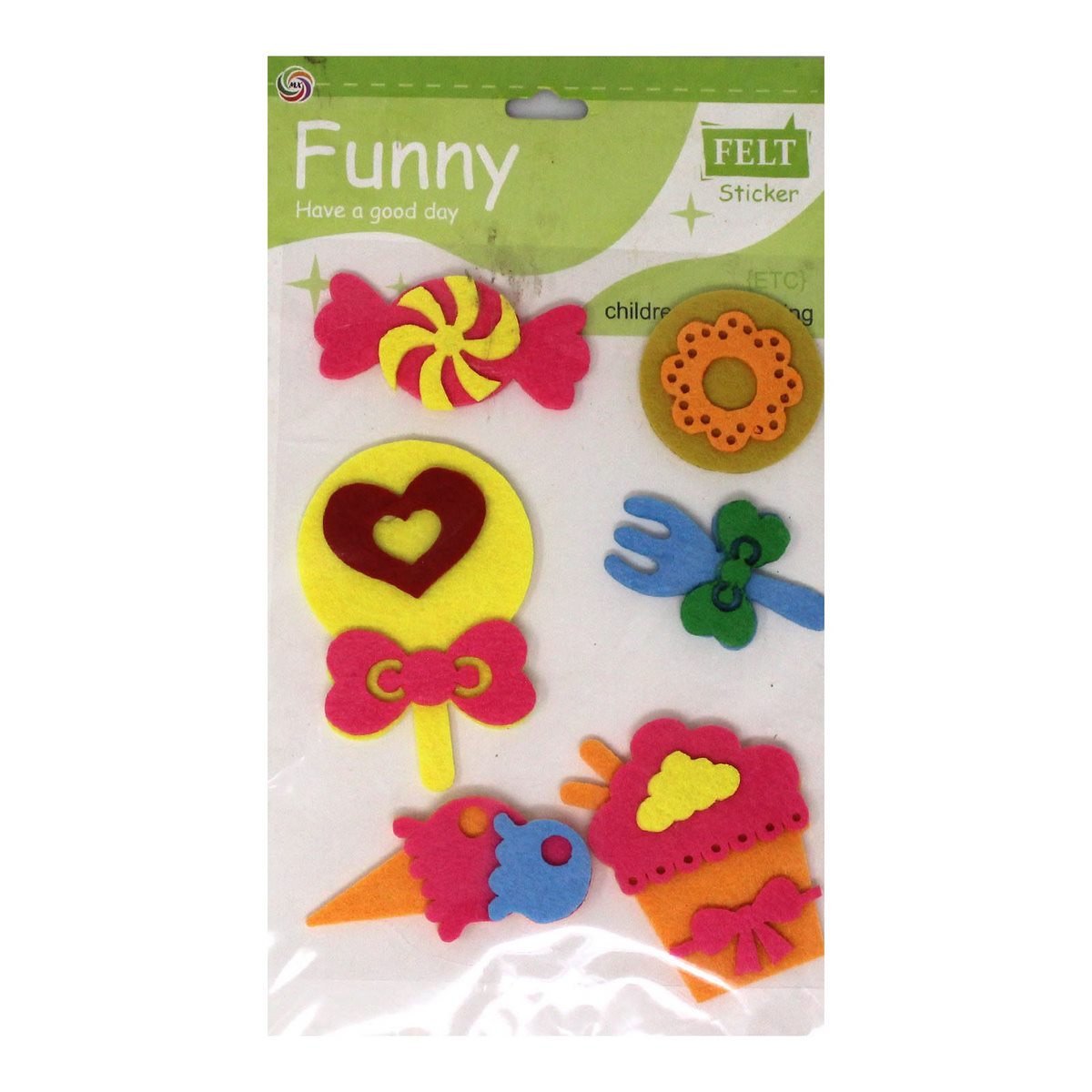 JustKraft Felt Stickers Sheet Contains 6 Stickers