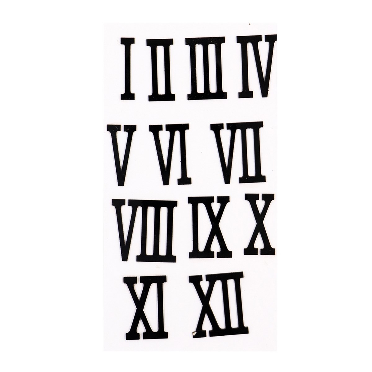 JustKraft Acrylic Roman Numerals 112 Black Clock Making Accessories