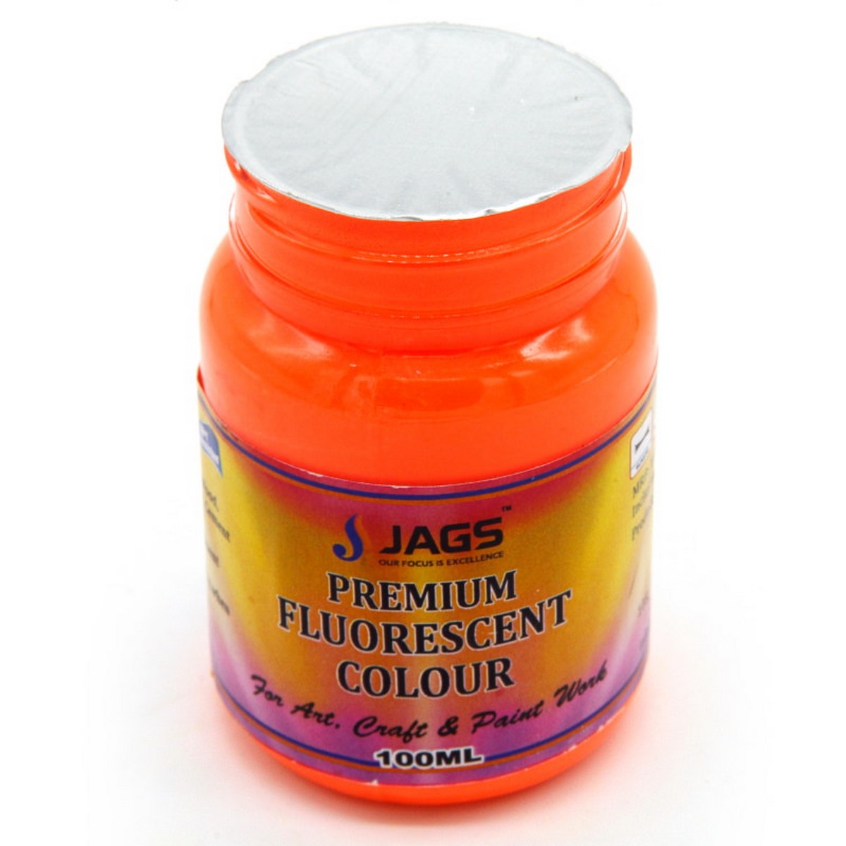 Premium Fluorescent Colour For Art and Craft (100ml) - Orange