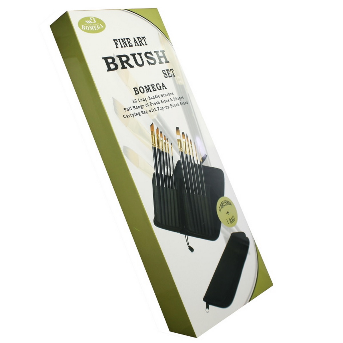 JustKraft Painting Brush Set of 12 Round and Flat Paint Brushes With