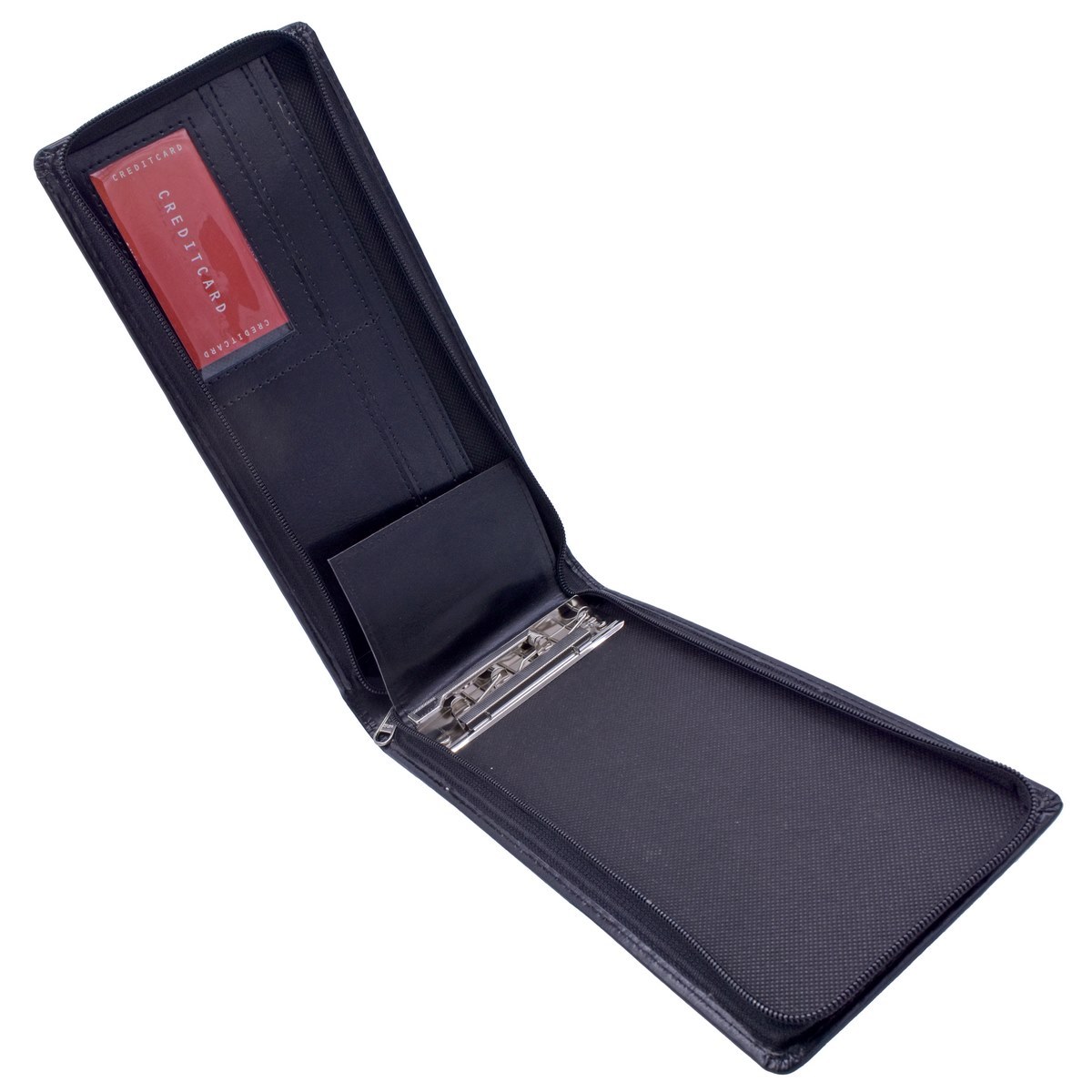 JustKraft leather Cheque Book Cover Black