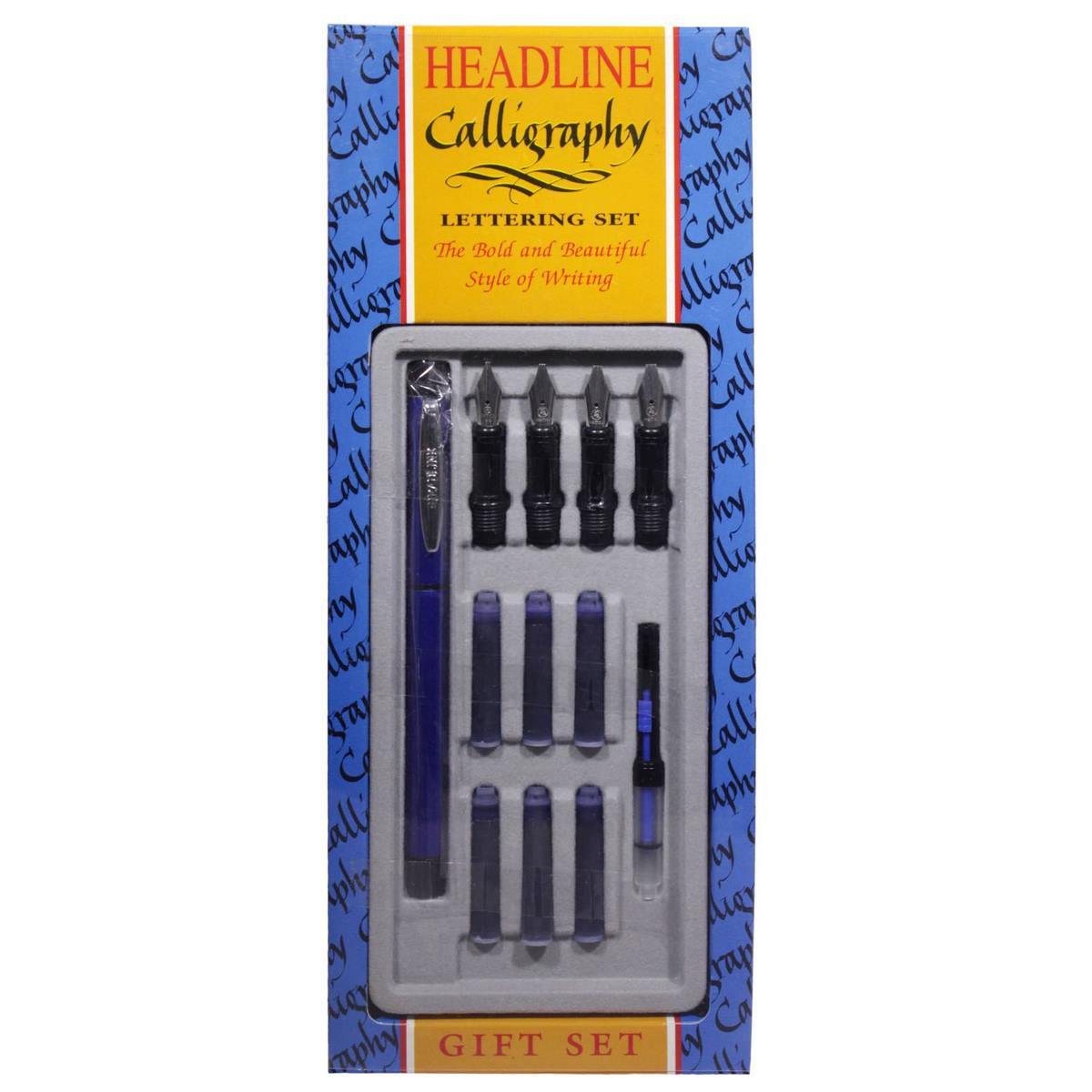 Calligraphy Pen Set With 5 Nibs (0.5, 1, 1.5, 2, 2.5mm) 6 Cartridges