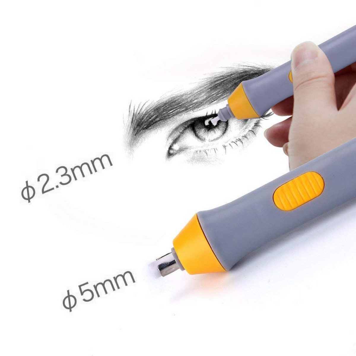 JustKraft Slim Battery Operated Automatic Eraser 22 Refills and 2