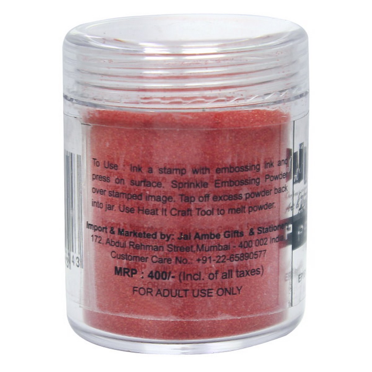 Embossing Powder Peam Carnelian 15 gms For DIY Decorative Art and Craft