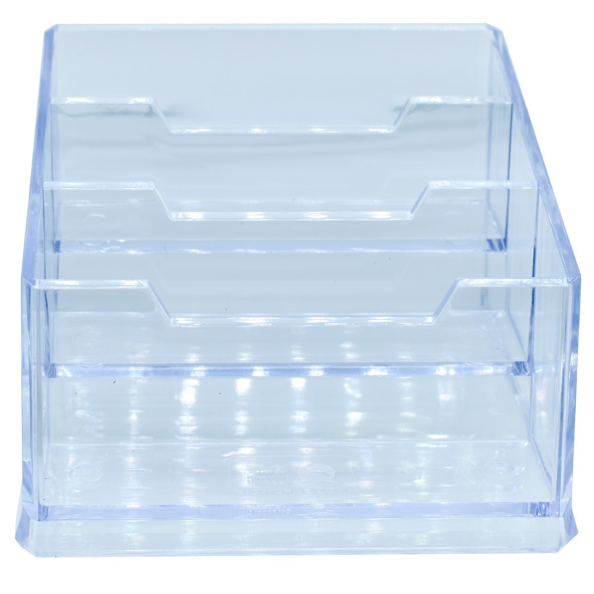 JustKraft 3 In 1 Plastic Desk Card Holder