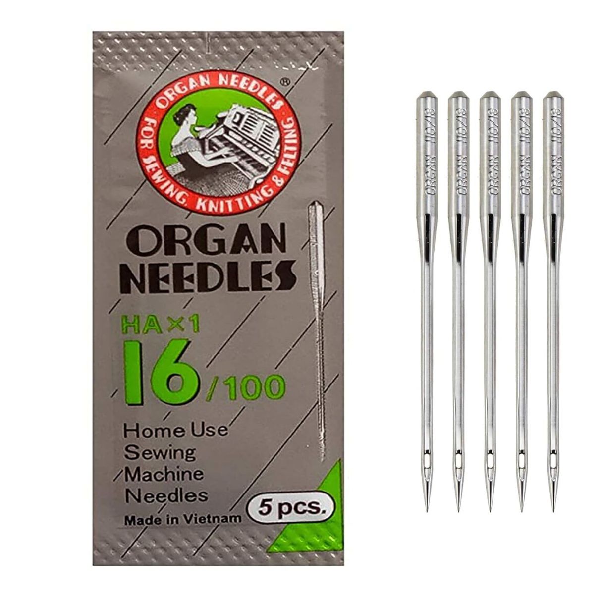 Organ Sewing Machine Needles Size 16 Pack Of 5