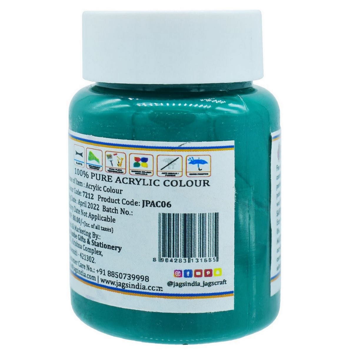 JAGS Premium Acrylic Colour Paint 40 ml Green NonFading Rich