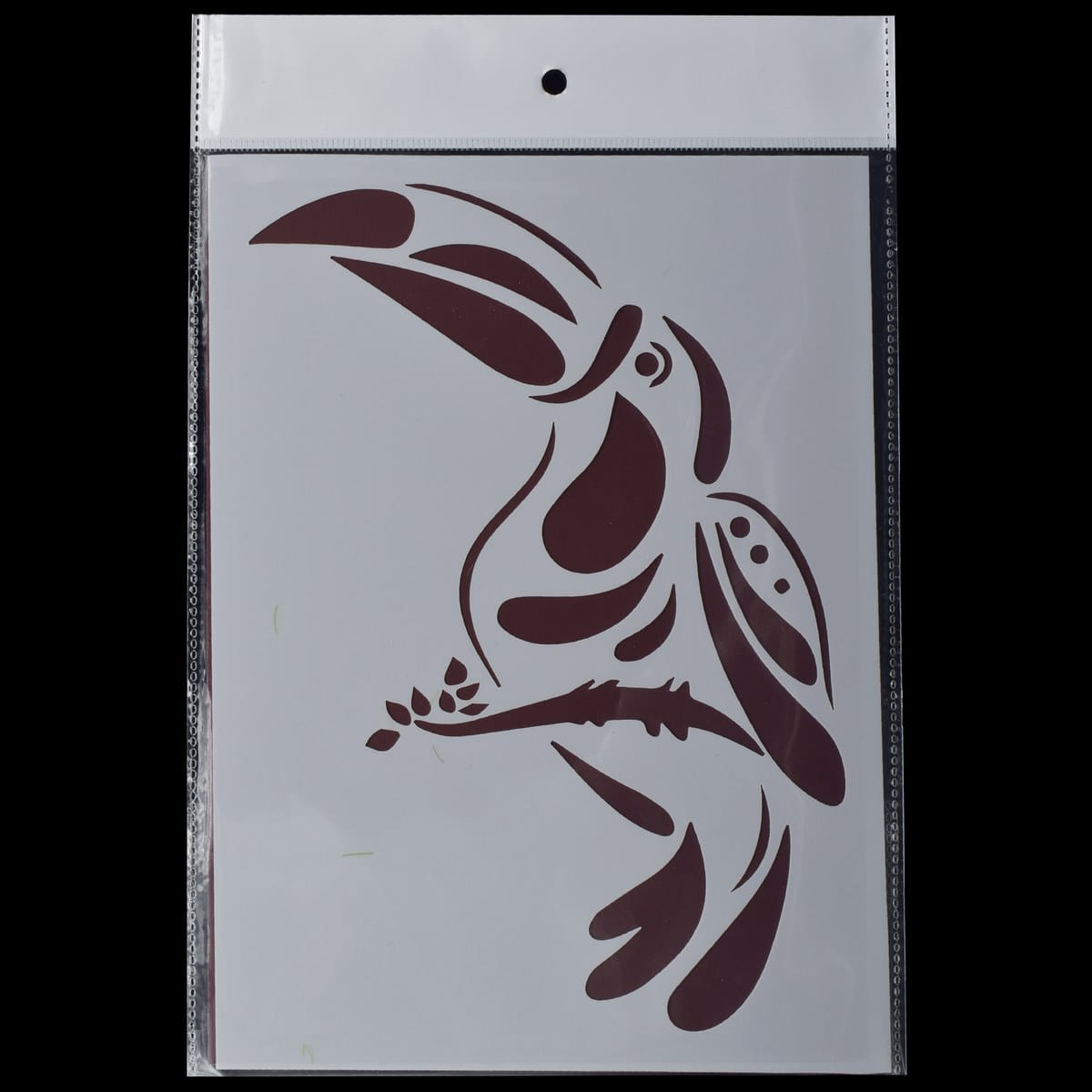 JustKraft Craft Stencil Plastic Size: 2x8 Inch - Bird