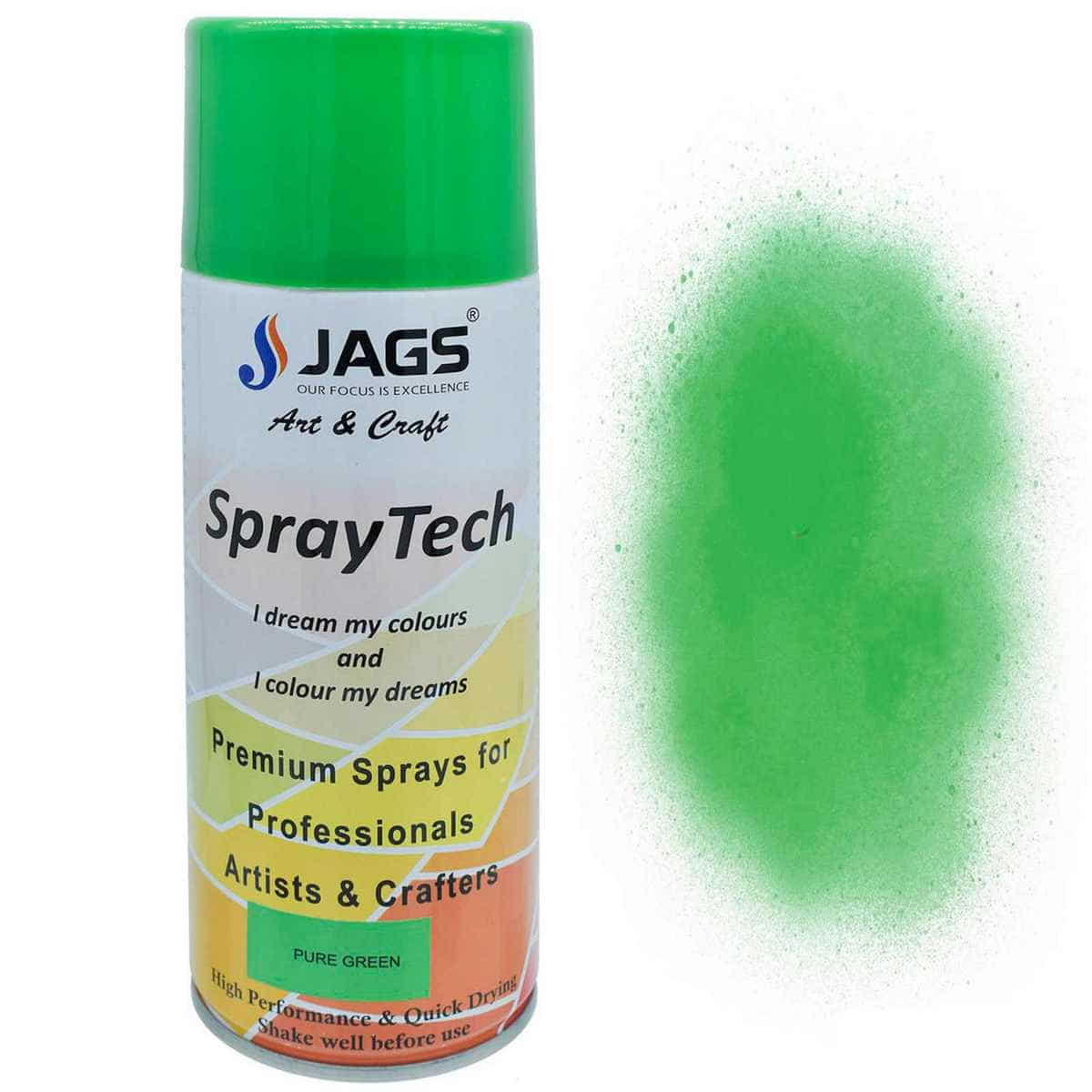 JAGS Spray Paint Quick Dry 400 ml For Professionals & Artists Pure Green