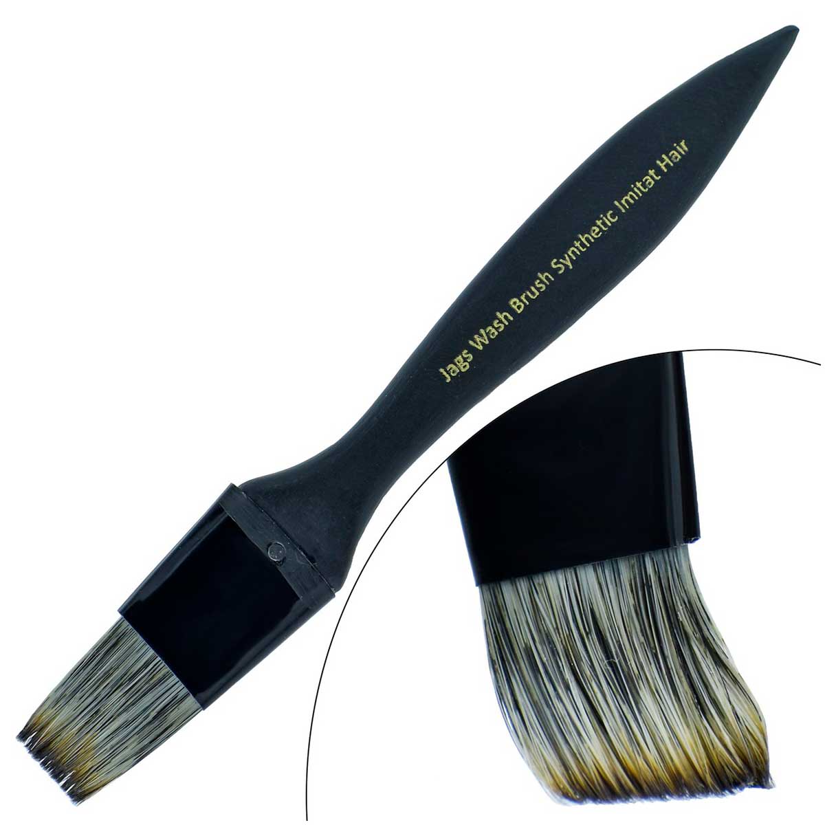 JAGS Synthetic Hair Flat Brush for Painting 12 mm For Any Surface
