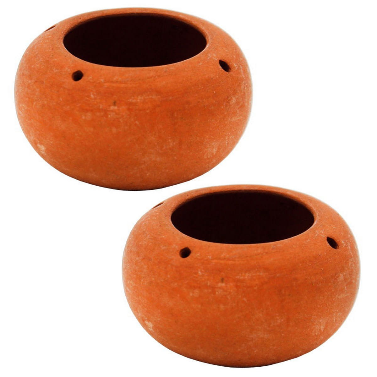 Buy Miniature Ceramic Pot Round Shape (Pack of 2Pcs) (2.5x2.5x2 cm