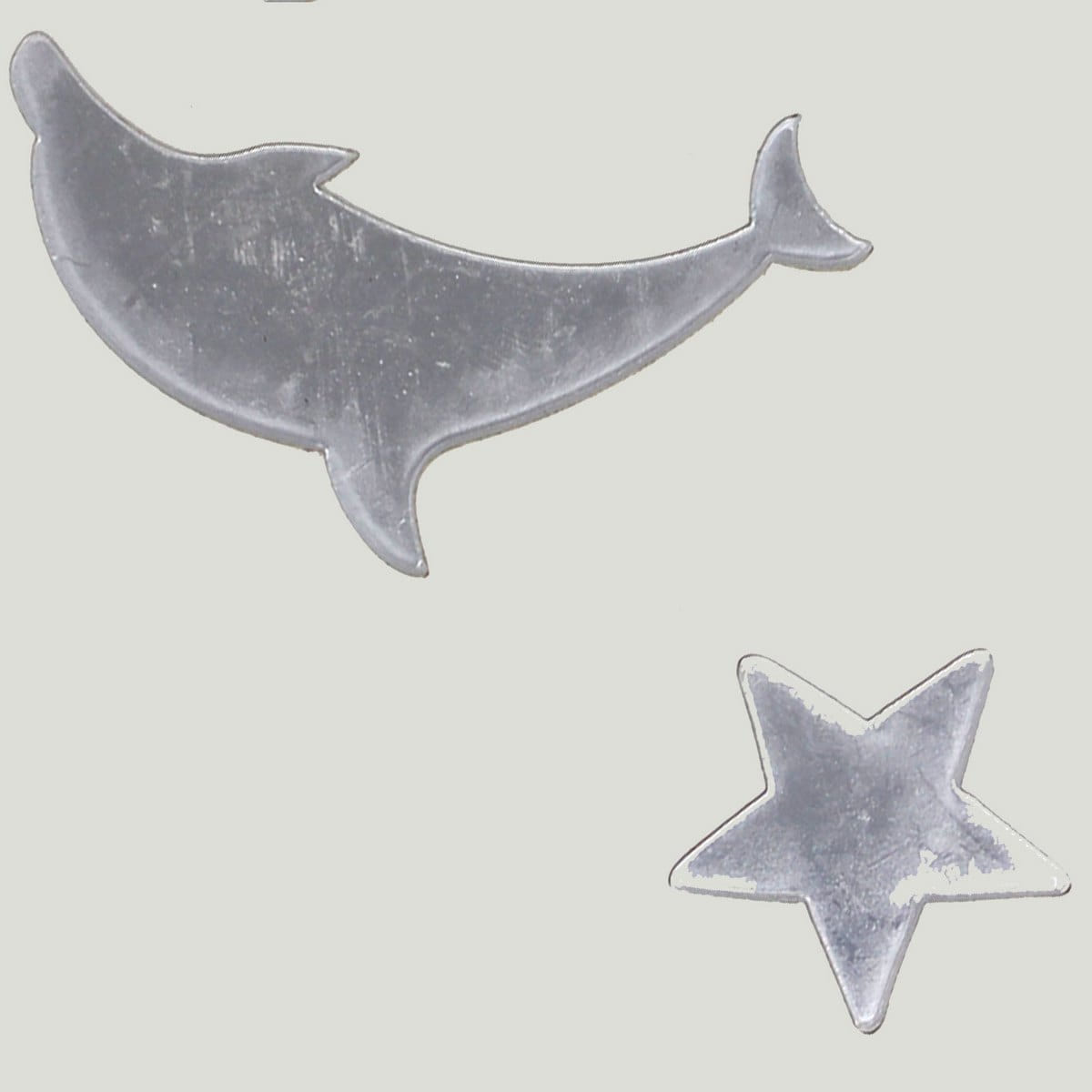 JustKraft Mirror Sticker Sheet Contains 4 Stickers Silver