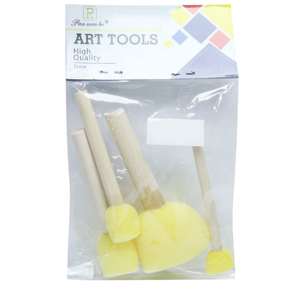 JAGS Painting Sponge Dabbers Pack of 4 Sponge Painting Brushes for Kids