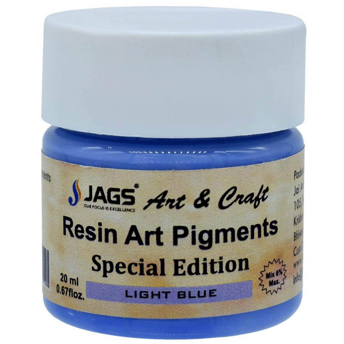 JAGS Epoxy Pigment Paste For Resin Art 20 ml Light Blue