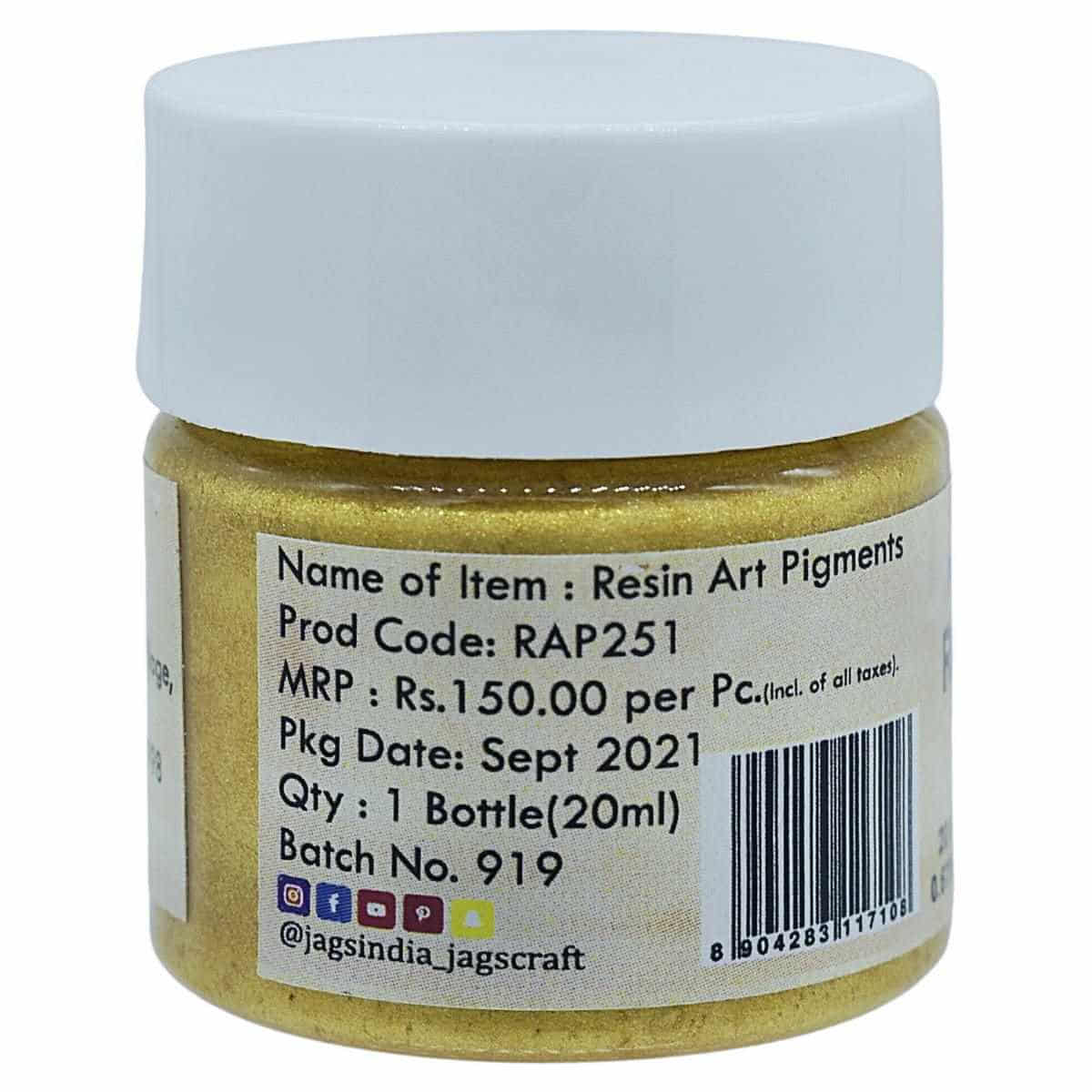JAGS Resin Art Pigments (20 ml) Metallic Gold