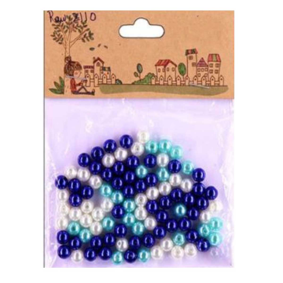 Multicolor Craft Pearl Beads 30gm 16mm