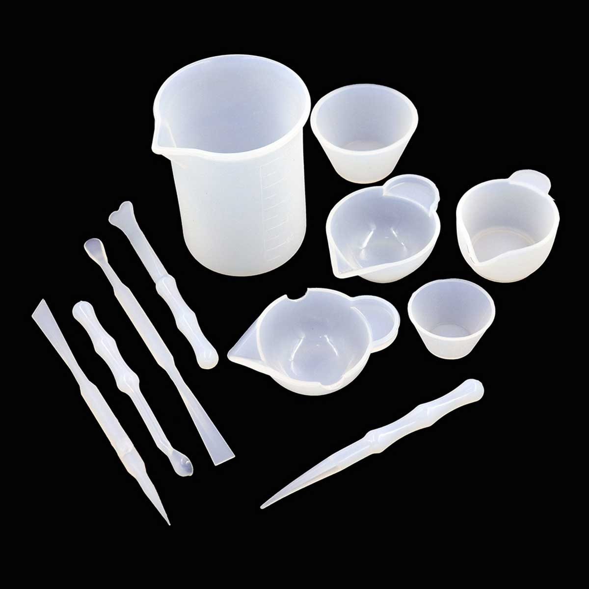 JustKraft Measuring Beakers & Ink Droppers Resin Silicone Mould