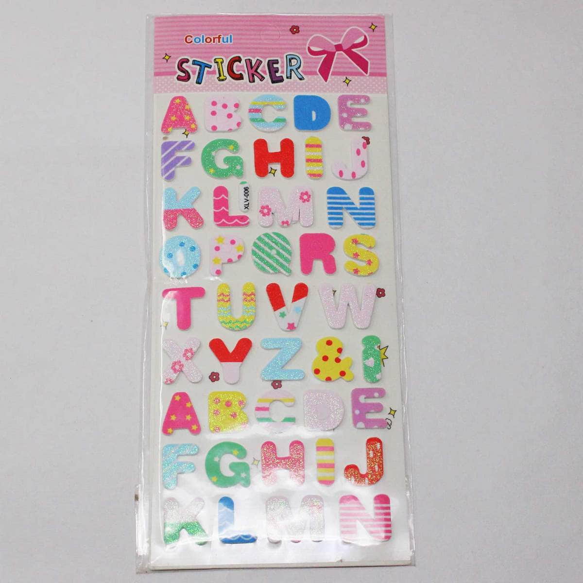 Foam Sticker With Glitter Alphabets Design (Pack Contains 45 Stickers)