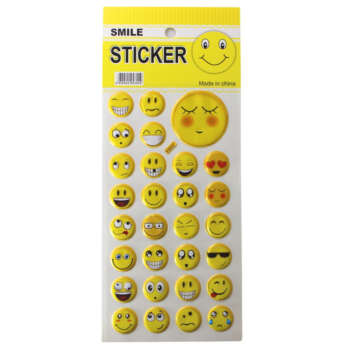 JustKraft Smiley Face Sticker | Pack Contains 30 Stickers
