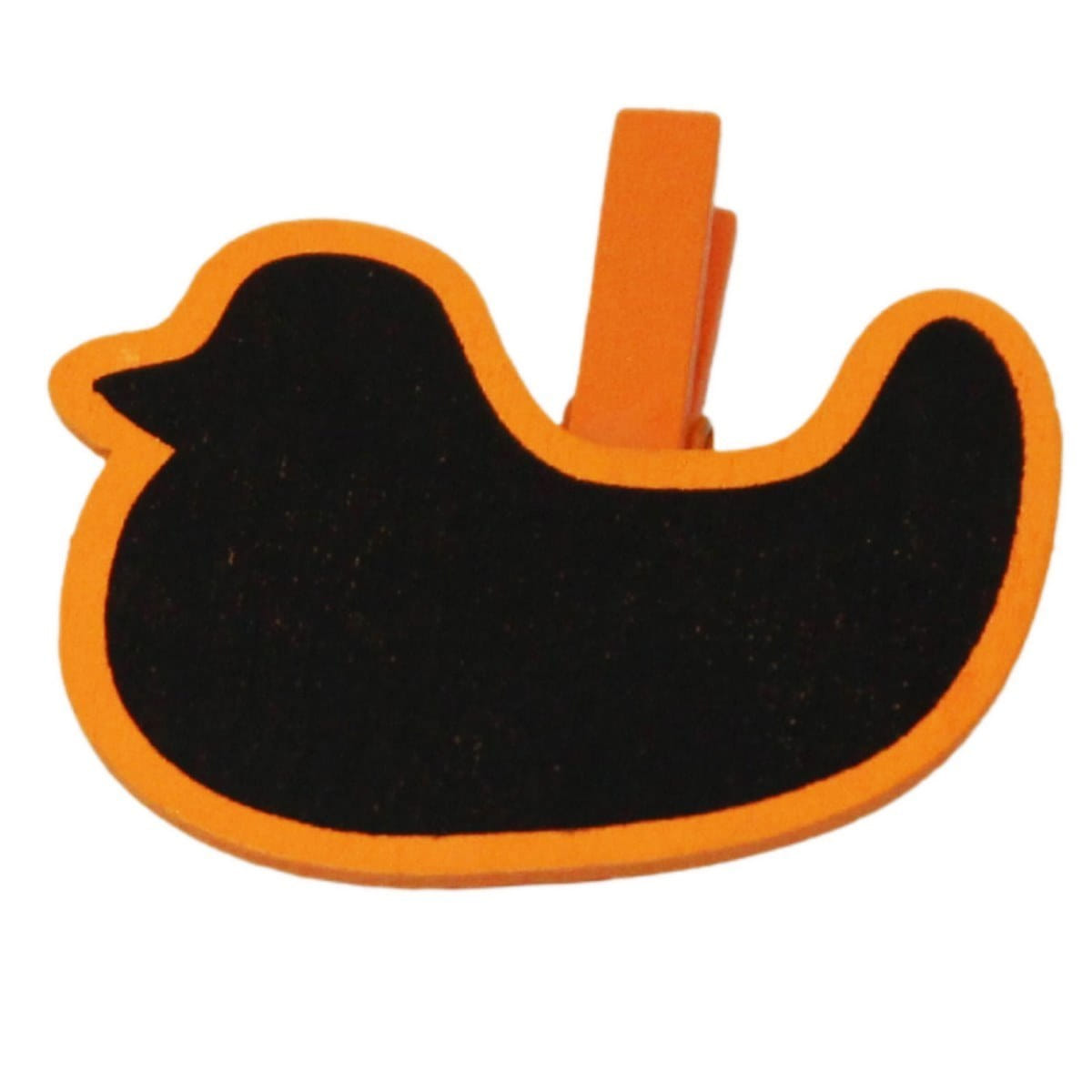 JustKraft Wooden Message Drawing Black Board Duck Shape (5.5x5.5 cm