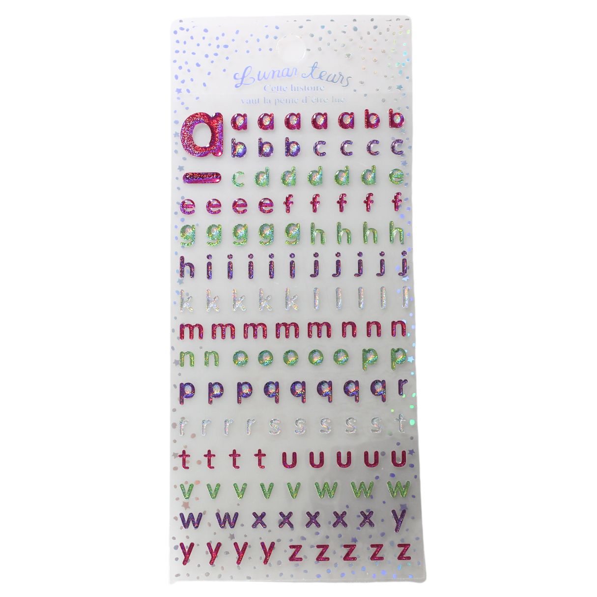 JustKraft Glitter Alphabets Stickers Pack of 122 Stickers