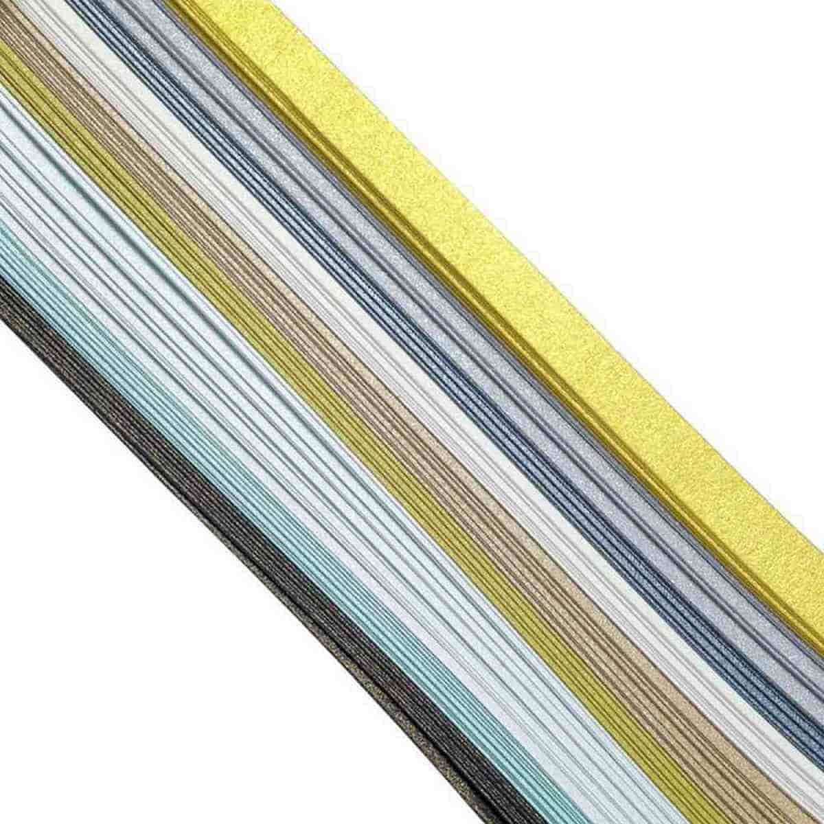 Quilling Paper Metallic Strips 100 Strips 10mm Width 44 cm Length