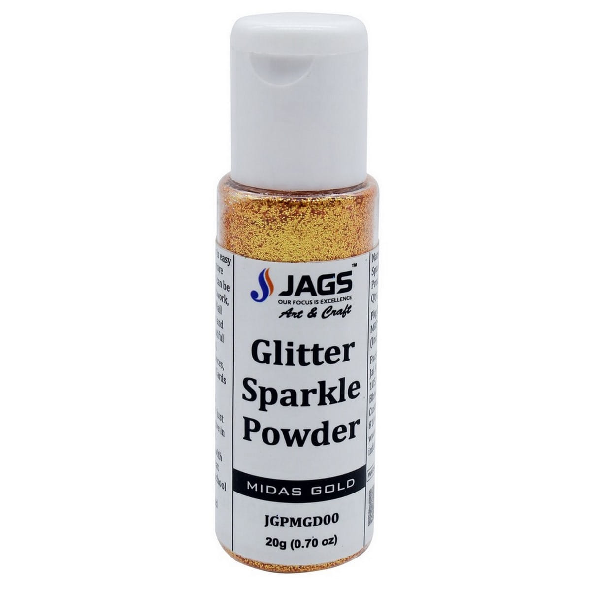 JAGS Glitter Sparkle Powder for Resin Art 20 grams Midas Gold